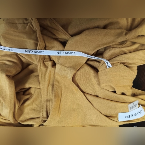 Calvin Klein Mustard Yellow Midi Dress - Picture 9 of 10